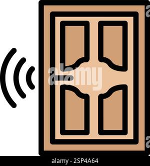 Smartdoor Vector Icon Design Illustration Stock Vector