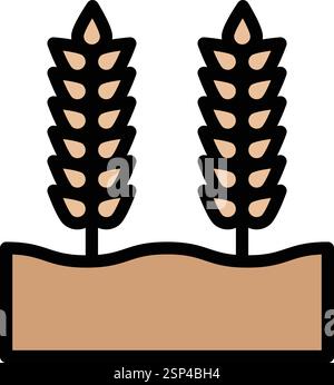 Wheat grain Vector Icon Design Illustration Stock Vector