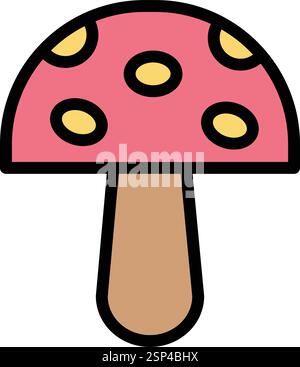 Mushroom Vector Icon Design Illustration Stock Vector
