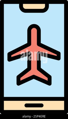 Airplane Mode Vector Icon Design Illustration Stock Vector