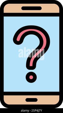 Online Question Vector Icon Design Illustration Stock Vector