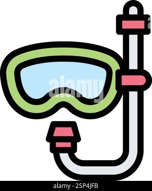 Scuba diving Vector Icon Design Illustration Stock Vector
