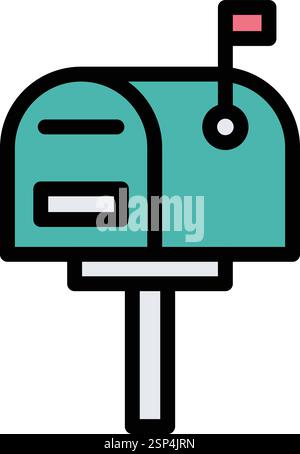 Mailbox Vector Icon Design Illustration Stock Vector