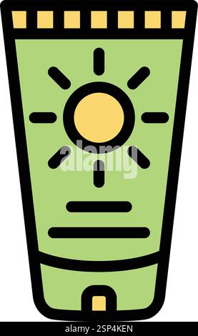 Sun cream Vector Icon Design Illustration Stock Vector