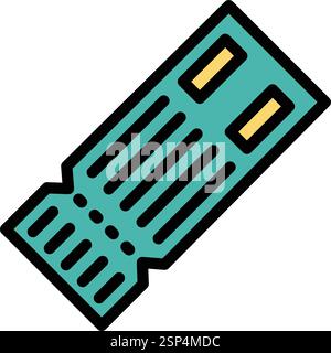 Plane ticket Vector Icon Design Illustration Stock Vector
