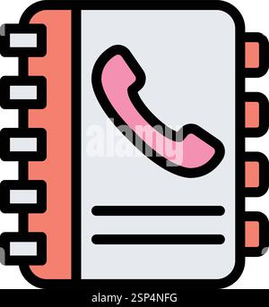 Contacts book Vector Icon Design Illustration Stock Vector