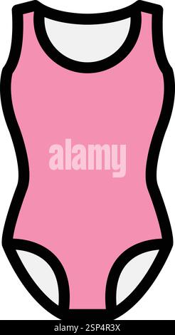 Swim suit Vector Icon Design Illustration Stock Vector