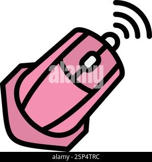 Wireless Mouse Vector Icon Design Illustration Stock Vector