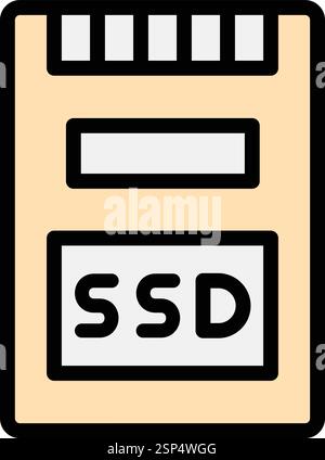 Ssd Vector Icon Design Illustration Stock Vector