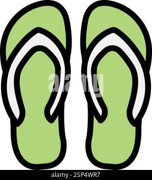 Flip flop Vector Icon Design Illustration Stock Vector
