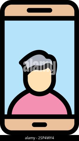 Video call Vector Icon Design Illustration Stock Vector