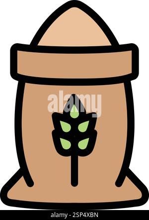 Flour Vector Icon Design Illustration Stock Vector