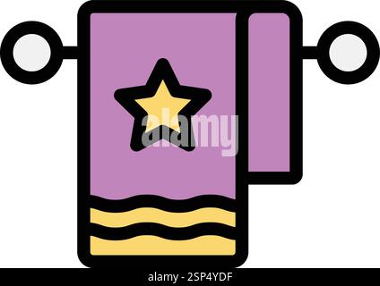Towel Vector Icon Design Illustration Stock Vector