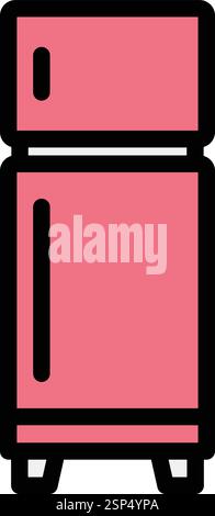 Fridge Vector Icon Design Illustration Stock Vector