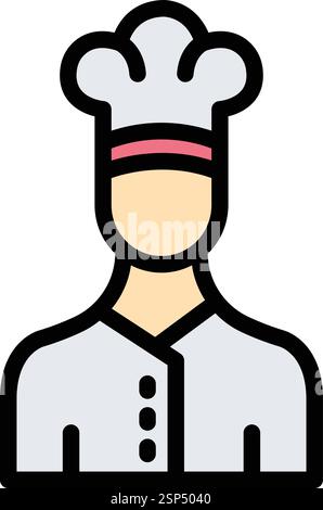 Chef Vector Icon Design Illustration Stock Vector