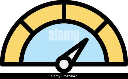Speedometer Vector Icon Design Illustration Stock Vector