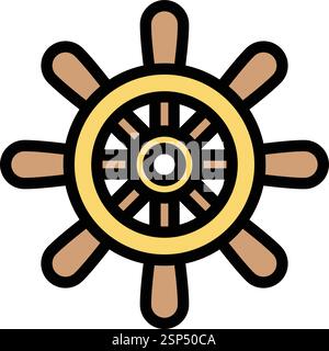 Rudder Vector Icon Design Illustration Stock Vector