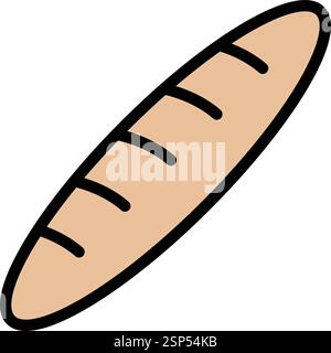 Baguette Vector Icon Design Illustration Stock Vector
