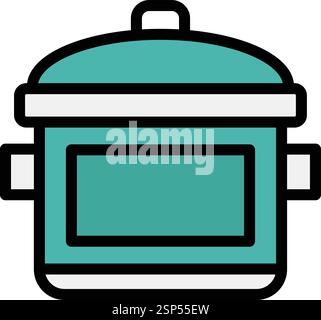 Cooking pot Vector Icon Design Illustration Stock Vector