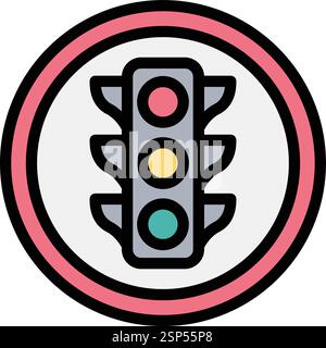 Trafic light Vector Icon Design Illustration Stock Vector