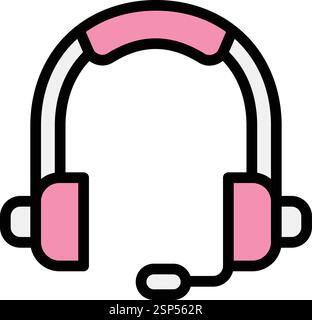 Headphone Vector Icon Design Illustration Stock Vector