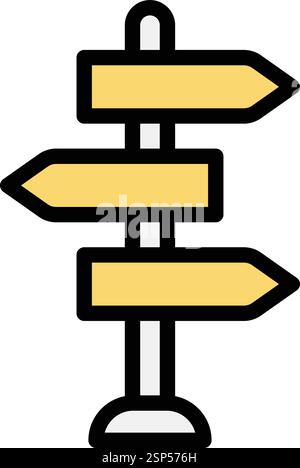 Signpost Vector Icon Design Illustration Stock Vector