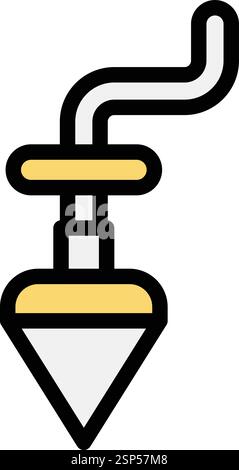 Plumb bob Vector Icon Design Illustration Stock Vector