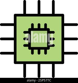 Chip Vector Icon Design Illustration Stock Vector