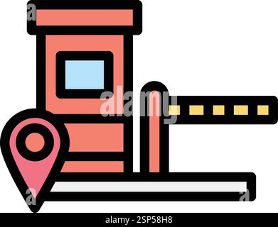 Toll Vector Icon Design Illustration Stock Vector