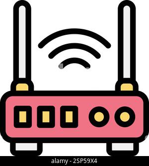 Router Vector Icon Design Illustration Stock Vector
