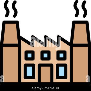 Nuclear plant Vector Icon Design Illustration Stock Vector