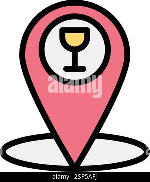 Cafe location Vector Icon Design Illustration Stock Vector