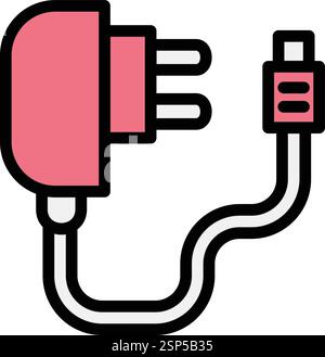 Device Plug Vector Icon Design Illustration Stock Vector