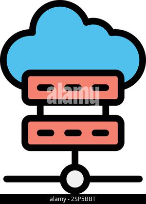 Cloud server Vector Icon Design Illustration Stock Vector