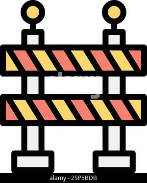 Road barrier Vector Icon Design Illustration Stock Vector