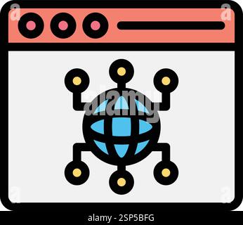 Browser Vector Icon Design Illustration Stock Vector