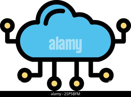 Cloud computing Vector Icon Design Illustration Stock Vector