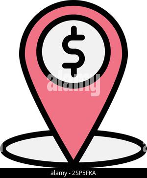 Atm location Vector Icon Design Illustration Stock Vector