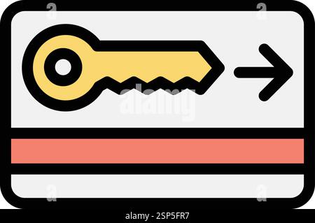Key card Vector Icon Design Illustration Stock Vector