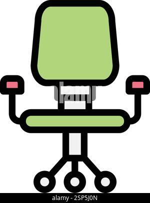 Desk chair Vector Icon Design Illustration Stock Vector