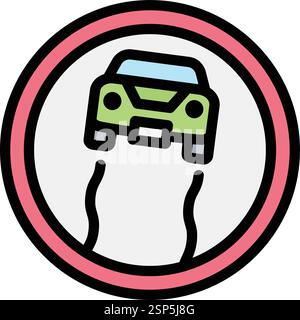 Slippery Vector Icon Design Illustration Stock Vector