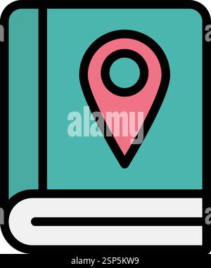 Book map Vector Icon Design Illustration Stock Vector