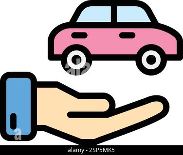Car insurance Vector Icon Design Illustration Stock Vector