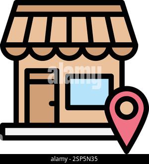 Store location Vector Icon Design Illustration Stock Vector