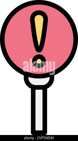 Warning Vector Icon Design Illustration Stock Vector