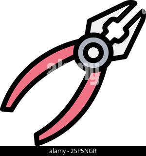 Plier Vector Icon Design Illustration Stock Vector