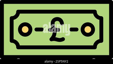 Pound Vector Icon Design Illustration Stock Vector