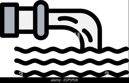 Waste water Vector Icon Design Illustration Stock Vector