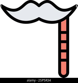 Mustache Vector Icon Design Illustration Stock Vector