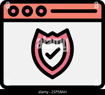 Web protection Vector Icon Design Illustration Stock Vector